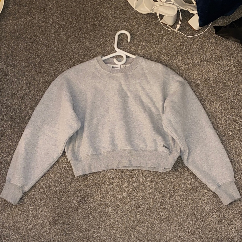 Aritzia - TNA Sweatfleece - Cozy Fleece - Boyfriend Fit - Cropped Crewneck